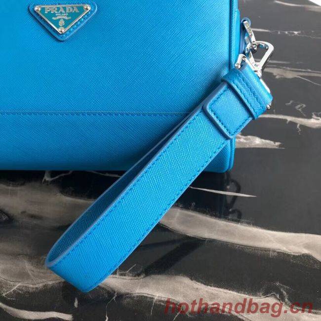 Prada Saffiano leather shoulder bag 2VH063 blue