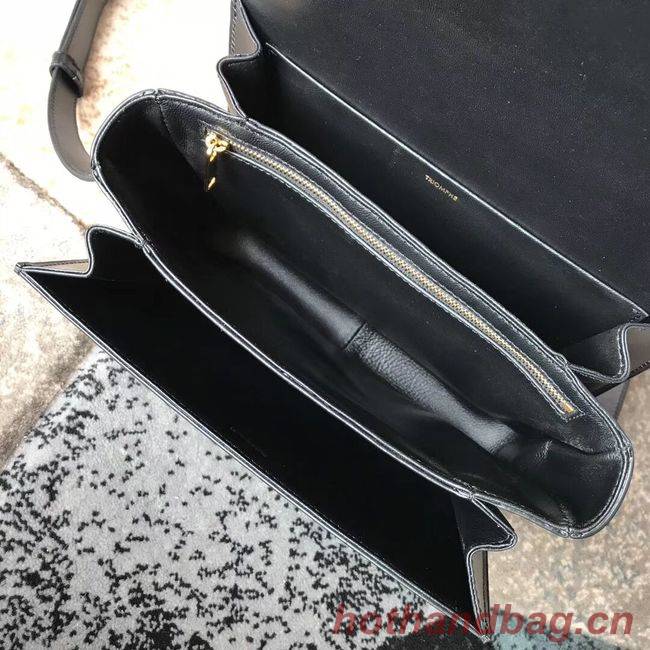 CELINE MEDIUM TRIOMPHE BAG IN SHINY CALFSKIN CL87363 BLACK