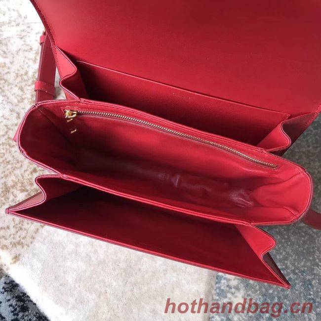 CELINE MEDIUM TRIOMPHE BAG IN SHINY CALFSKIN CL87363 RED