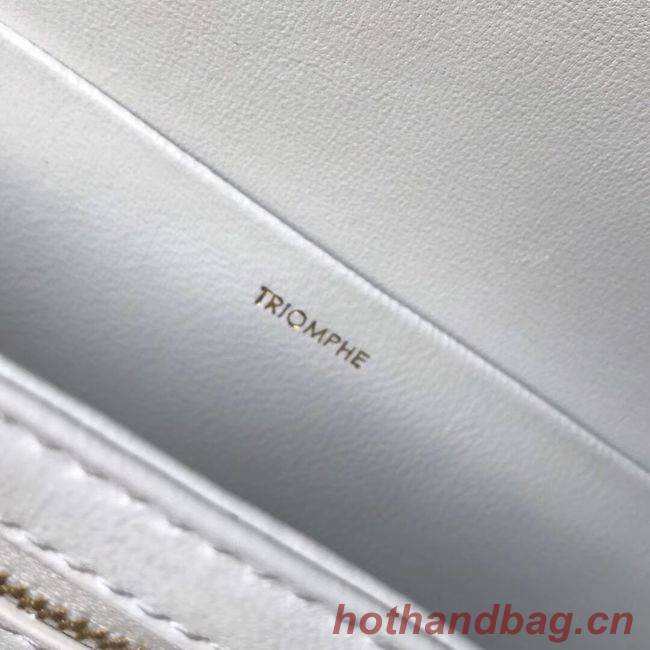 CELINE MEDIUM TRIOMPHE BAG IN SHINY CALFSKIN CL87363 WHITE