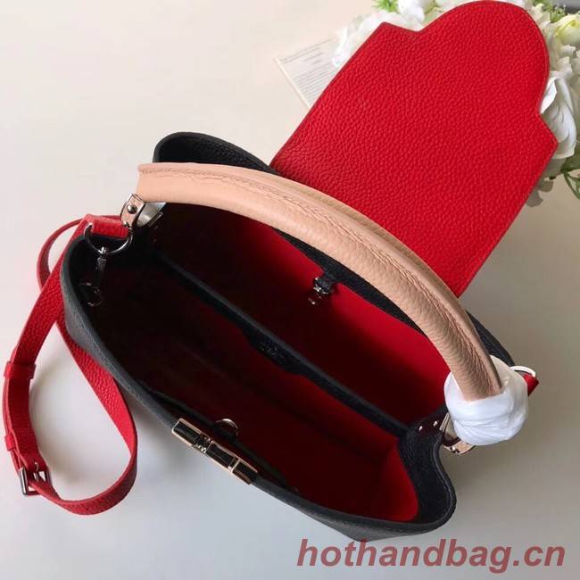 Louis Vuitton CAPUCINES PM M51814 black&pink&red