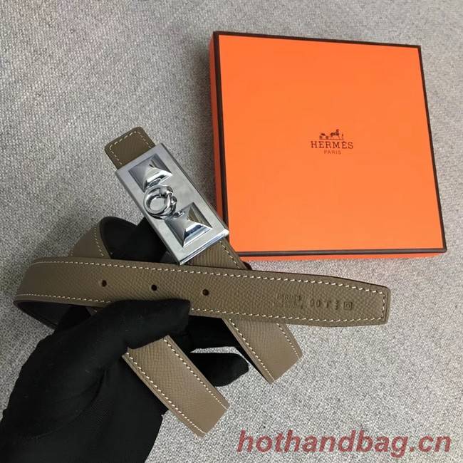 Hermes Collier de Chien belt buckle & Reversible leather strap 24 mm H0521 grey