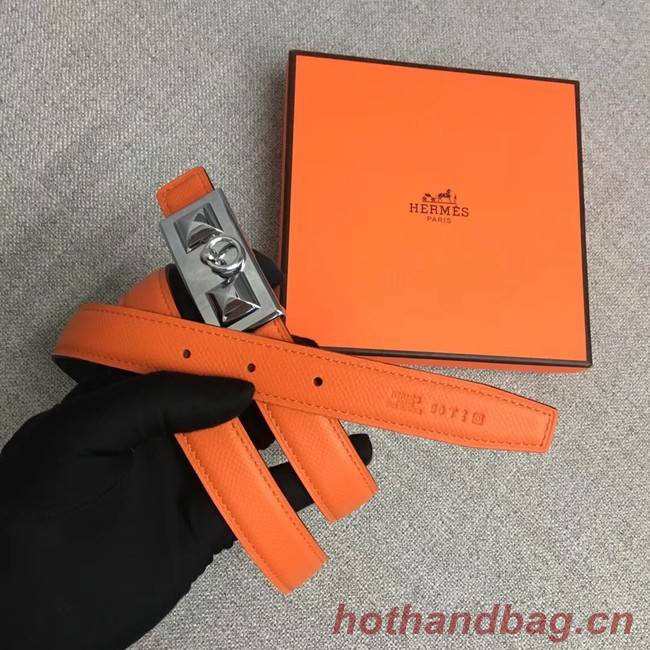 Hermes Collier de Chien belt buckle & Reversible leather strap 24 mm H0521 orange