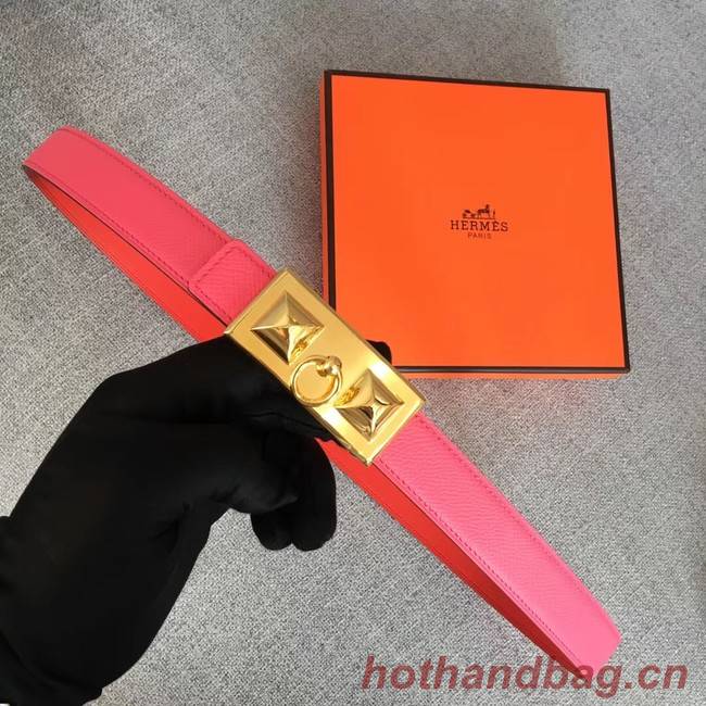 Hermes Collier de Chien belt buckle & Reversible leather strap 24 mm H0521 rose