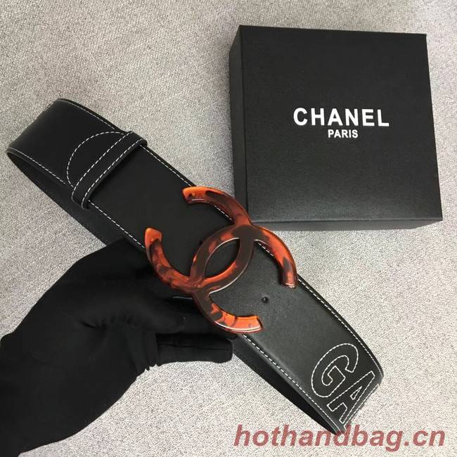 Chanel Wide leather belt with 53 mm CC4268 black