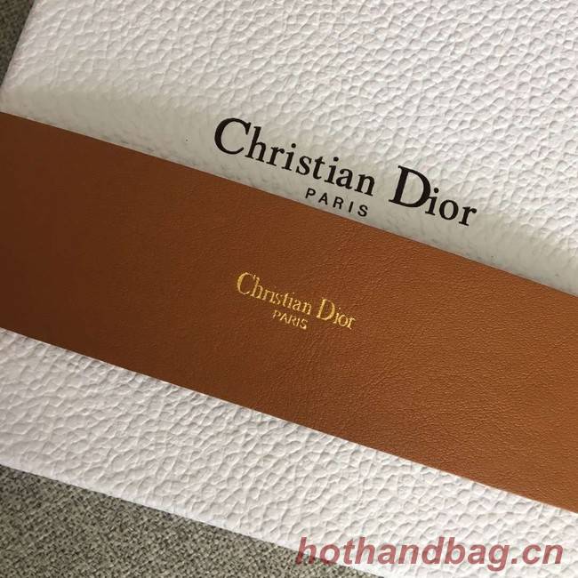 Dior Wide leather belt with 50 mm D4261 brown