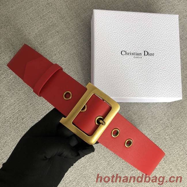 Dior Wide leather belt with 50 mm D4261 red