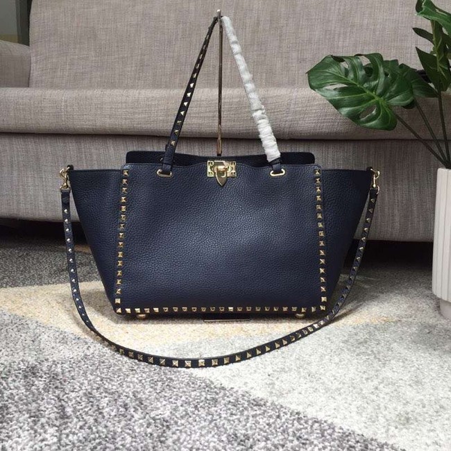 VALENTINO Rockstud large tote 0973 dark blue