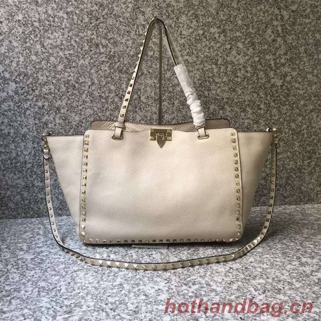 VALENTINO Rockstud large tote 0973 white