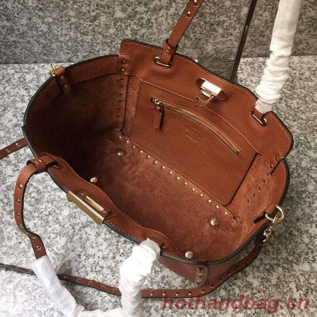 VALENTINO Rockstud medium tote 0972 brown