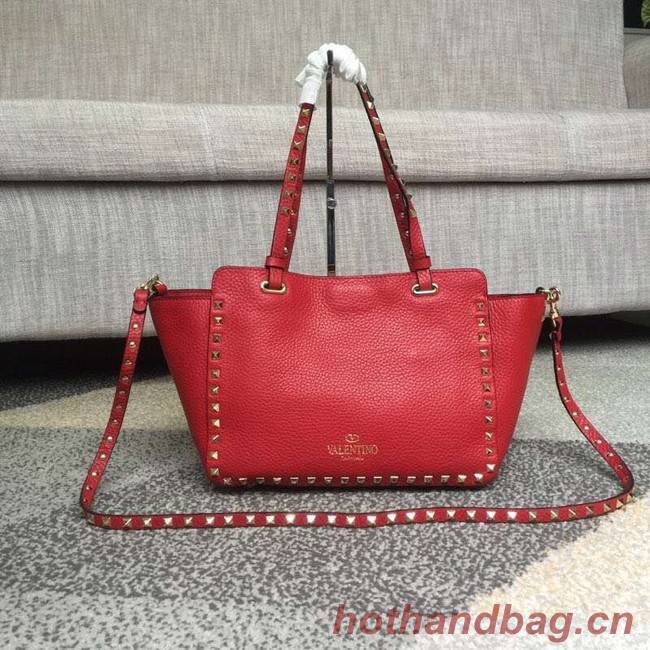 VALENTINO Rockstud medium tote 0972 red