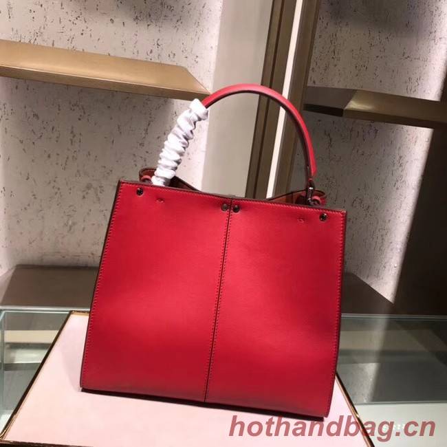Fendi PEEKABOO REGULAR Handbag in red Roman leather 8BN304A