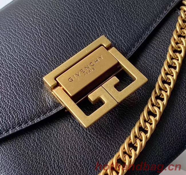 GIVENCHY GV3 leather and suede shoulder bag 9989 black