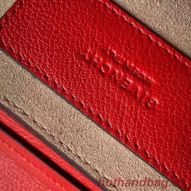 GIVENCHY GV3 leather and suede shoulder bag 9989 red