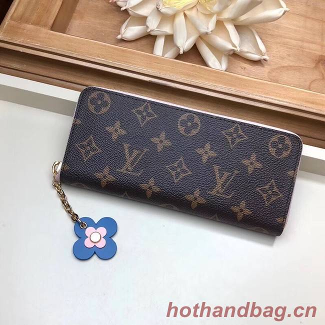 Louis vuitton Monogram coated canvas CLEMENCE WALLET M64161 blue