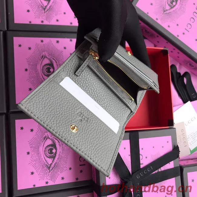 Gucci Leather card case 456126 grey