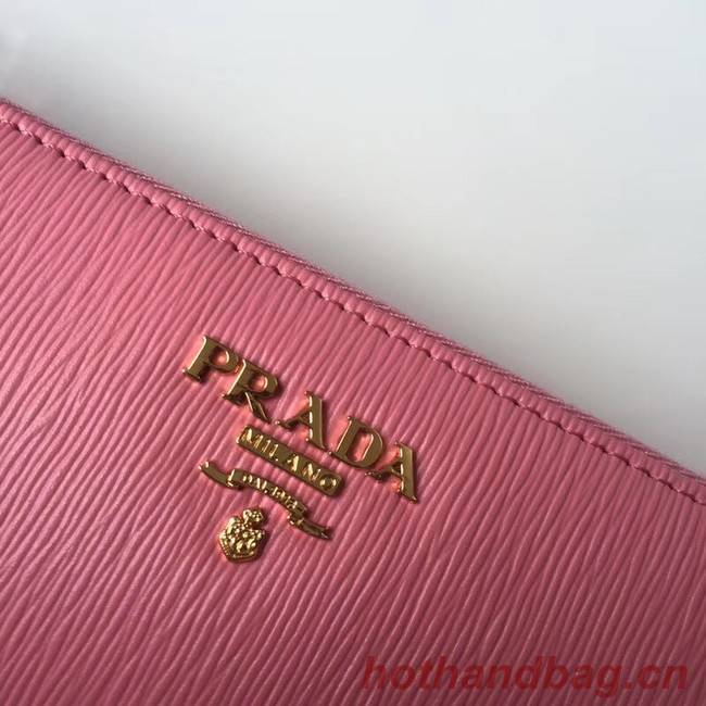 Prada Leather Large Zippy Wallets 1ML505 pink