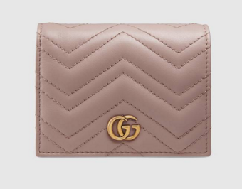 Gucci GG Marmont card case 466492 pink