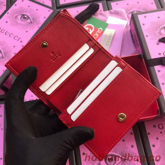 Gucci GG Marmont card case 466492 red