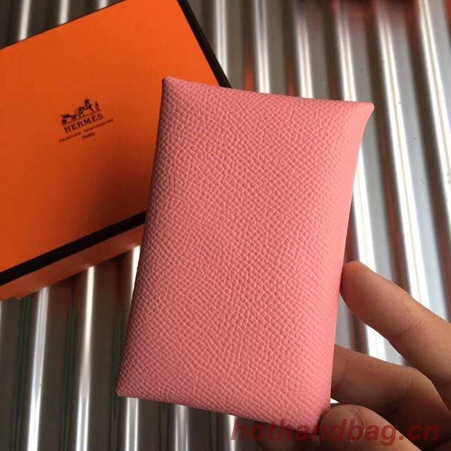Hermes Bastia Epsom card case H0369 pink
