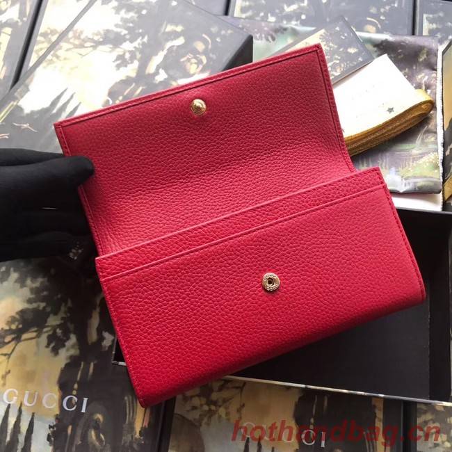 Gucci GG Marmont leather wallet 456116 red