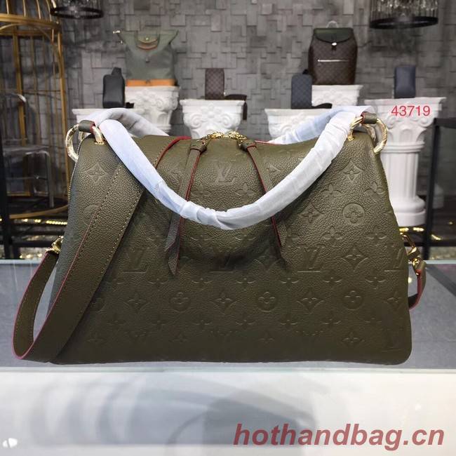 Louis vuitton original mongram empreinte PONTHIEU PM M43721 Khaki