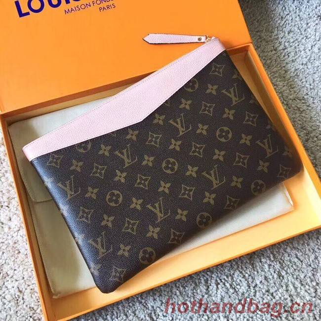 Louis vuitton original Monogram Canvas DAILY POUCH M62048 light pink