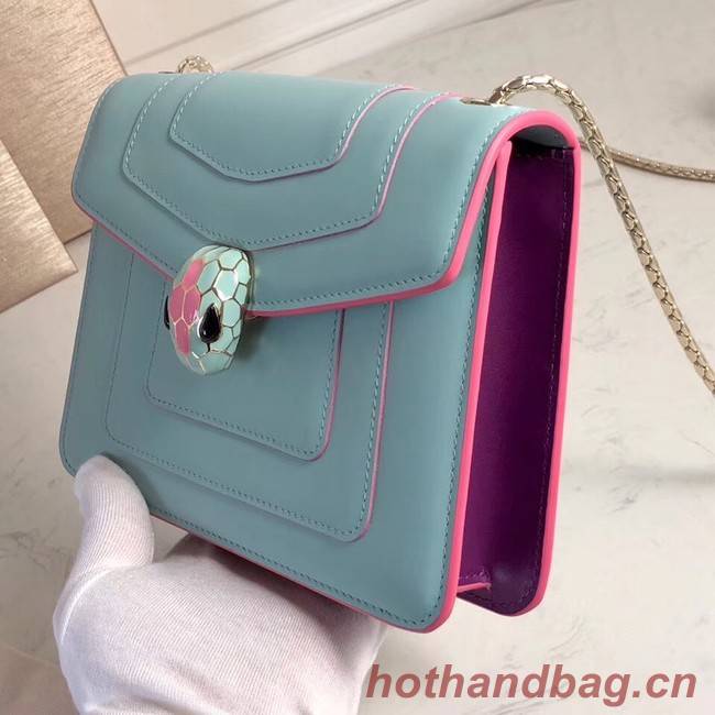 BVLGARI mini Shoulder Bag Calfskin Leather BG2283 light blue