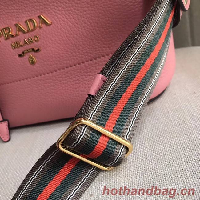 Prada Leather bucket bag 1BE018 pink