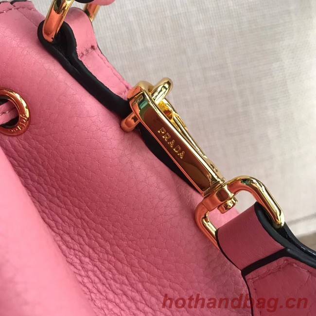 Prada Leather bucket bag 1BE018 pink