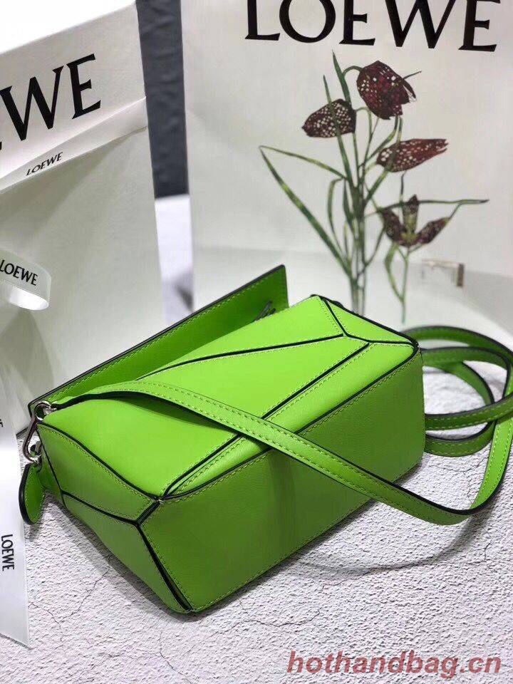 Loewe Mini Puzzle Bag Original Leather B9125 Green