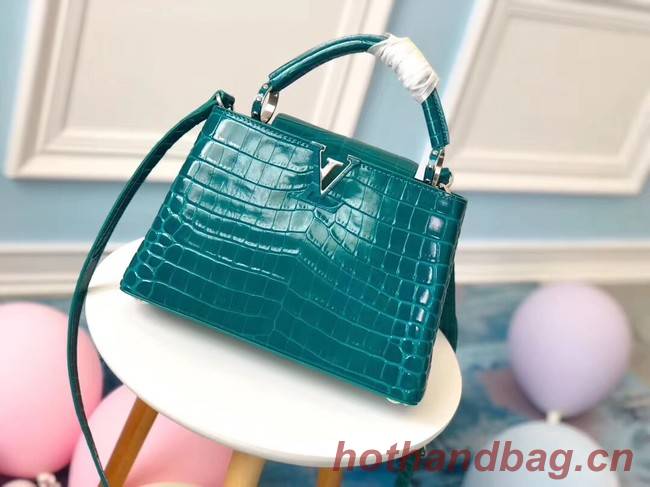 Louis vuitton original crocodile CAPUCINES PM N93163 green