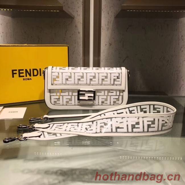 Fendi BAGUETTE MINI PU tote bag 8BS018 white