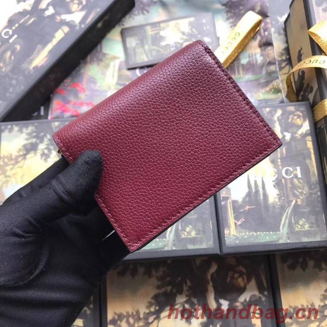 Gucci Zumi Card Holder 570660 Bordeaux