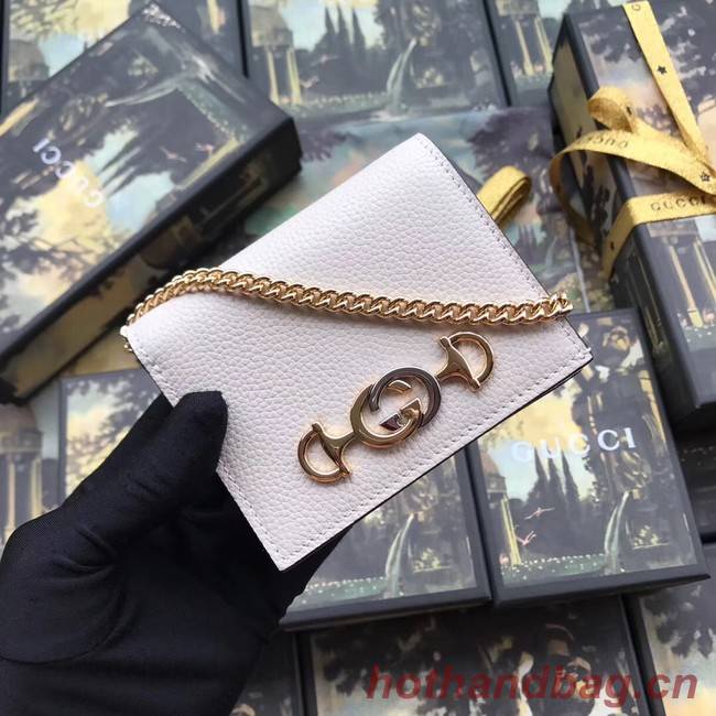 Gucci Zumi Card Holder 570660 White