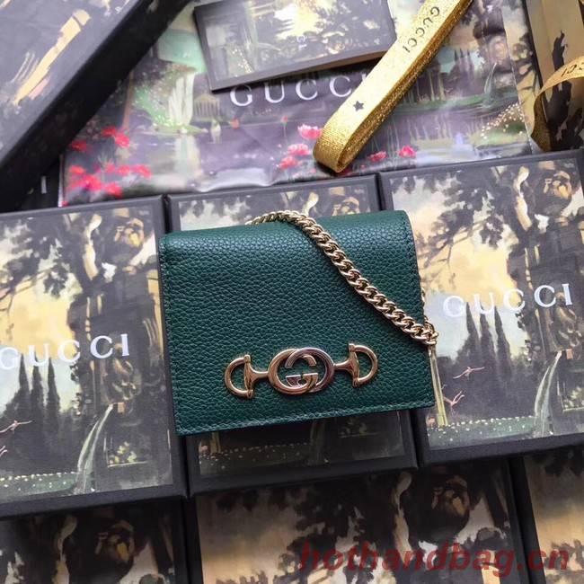 Gucci Zumi Card Holder 570660 green