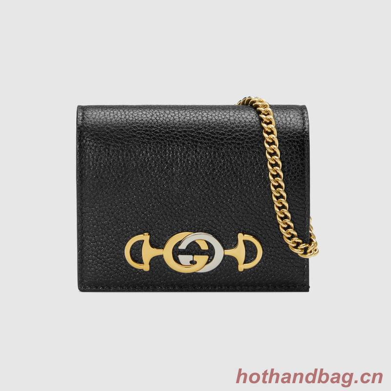 Gucci Zumi Card Holder 570660 Black