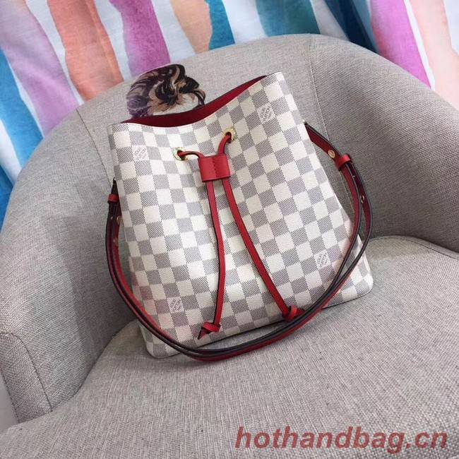 Louis vuitton original Damier Azur NEONOE N44022 red