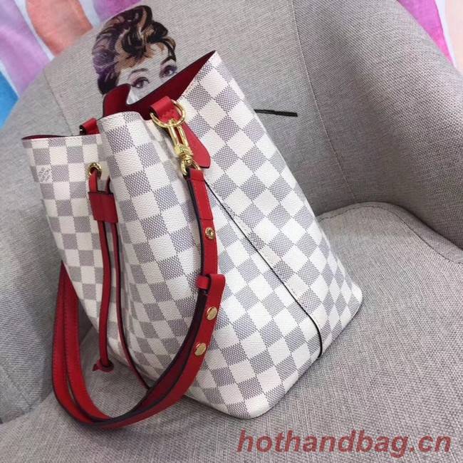 Louis vuitton original Damier Azur NEONOE N44022 red