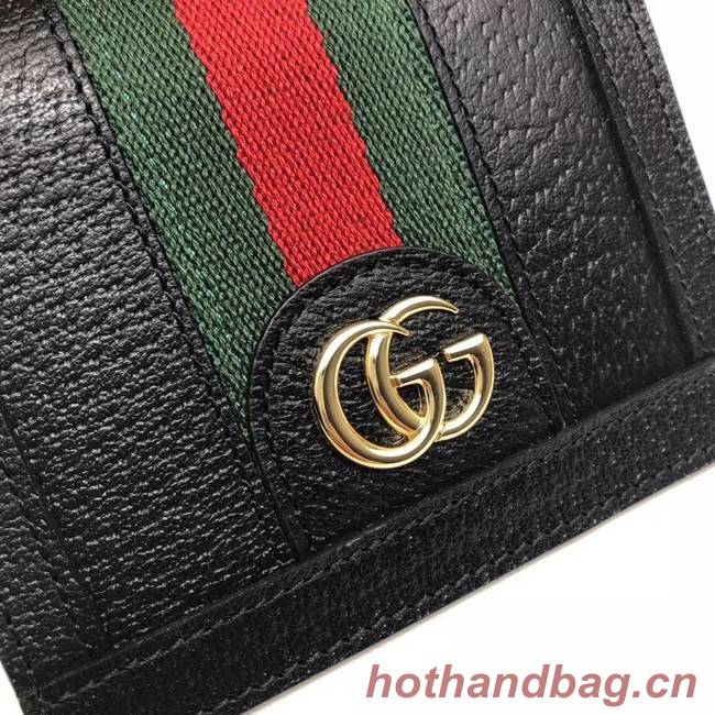 Gucci Ophidia leather wallet 523155 Black