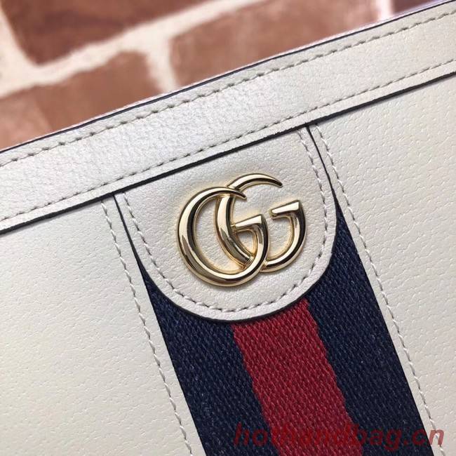 Gucci Ophidia leather zip wallet 523154 white