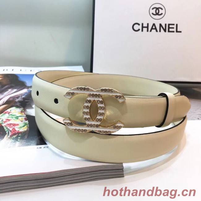 Chanel Calf Leather Belt Wide with 30mm 56594