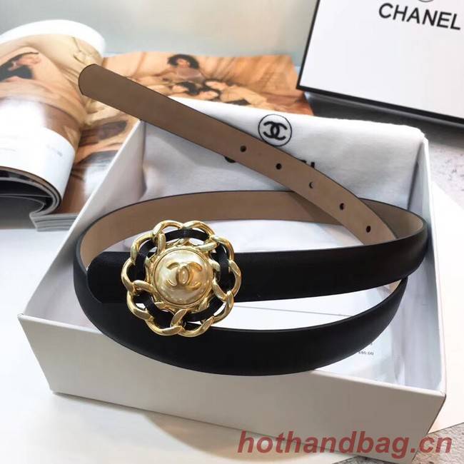 Chanel Calf Leather Belt Wide with 20mm 56611