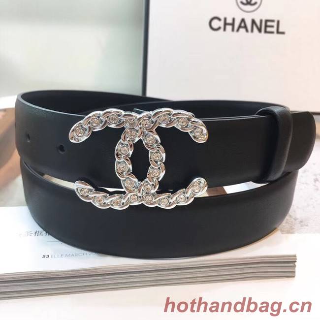 Chanel Calf Leather Belt Wide with 30mm 56604