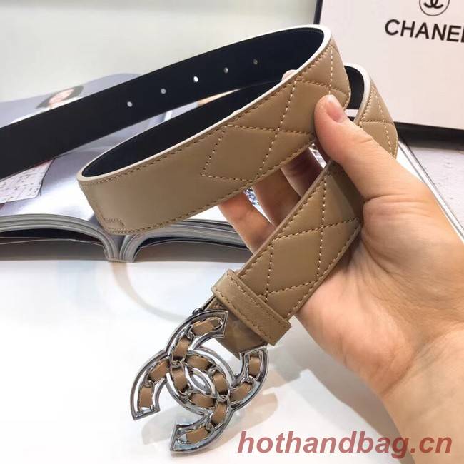 Chanel Calf Leather Belt Wide with 32mm 56606