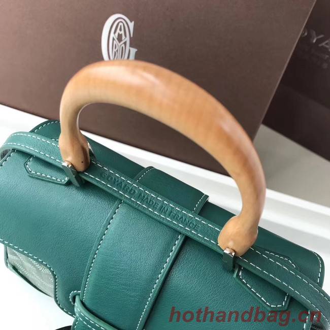 Goyard Calfskin Leather Mini Tote Bag 9955 green