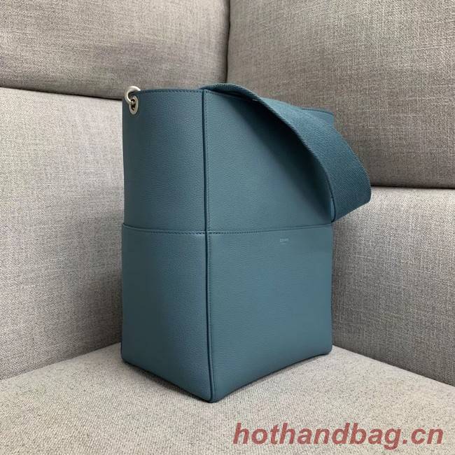 CELINE SANGLE BUCKET BAG IN SOFT GRAINED CALFSKIN 189593 BLUE