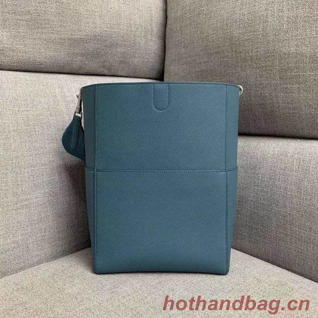 CELINE SANGLE BUCKET BAG IN SOFT GRAINED CALFSKIN 189593 BLUE