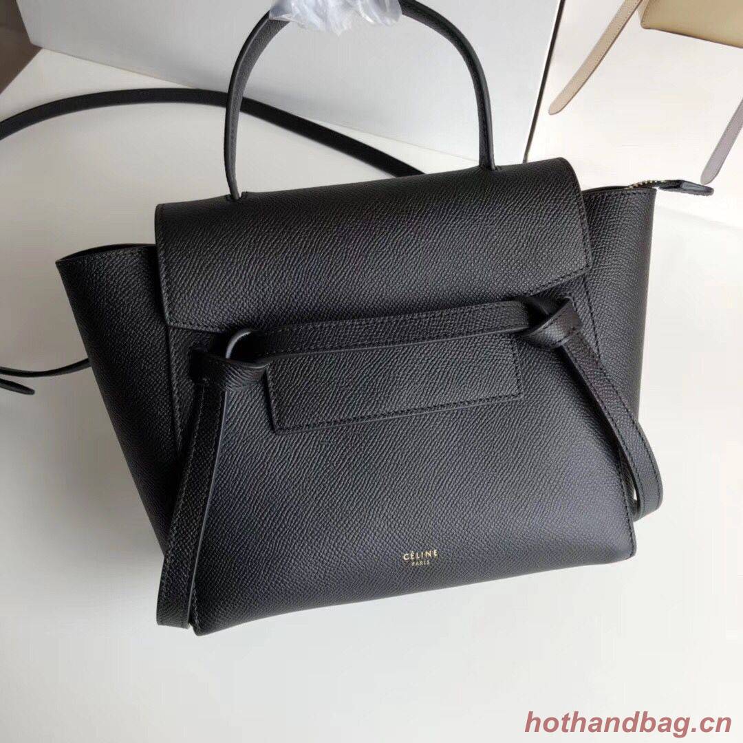 Celine NANO BELT BAG IN GRAINED CALFSKIN 99970 Black