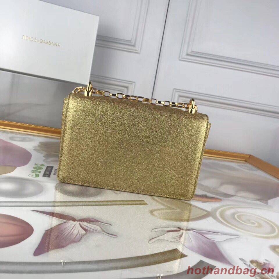 Dolce & Gabbana Original Leather Shoulder Bag BB6315 Gold